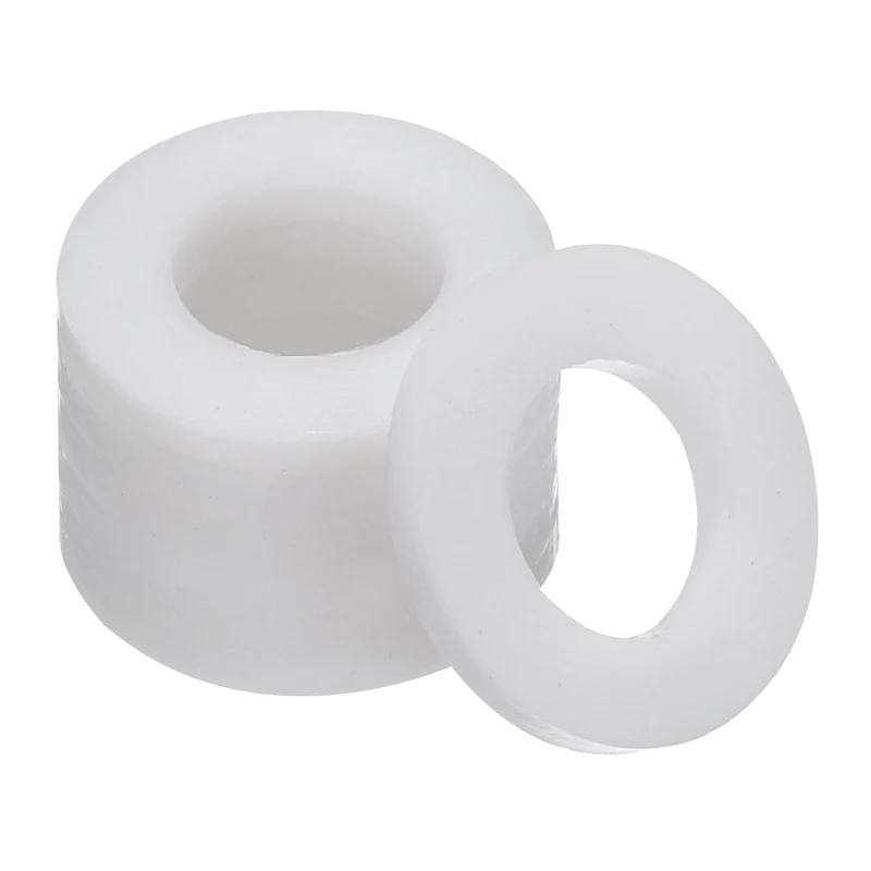 Flat Washers, 100 Pcs 18mm OD 10mm ID 2mm Thickness PTFE Seal Washers Flange Gasket Sealing Gasket for Faucet Pipe Water Hose
