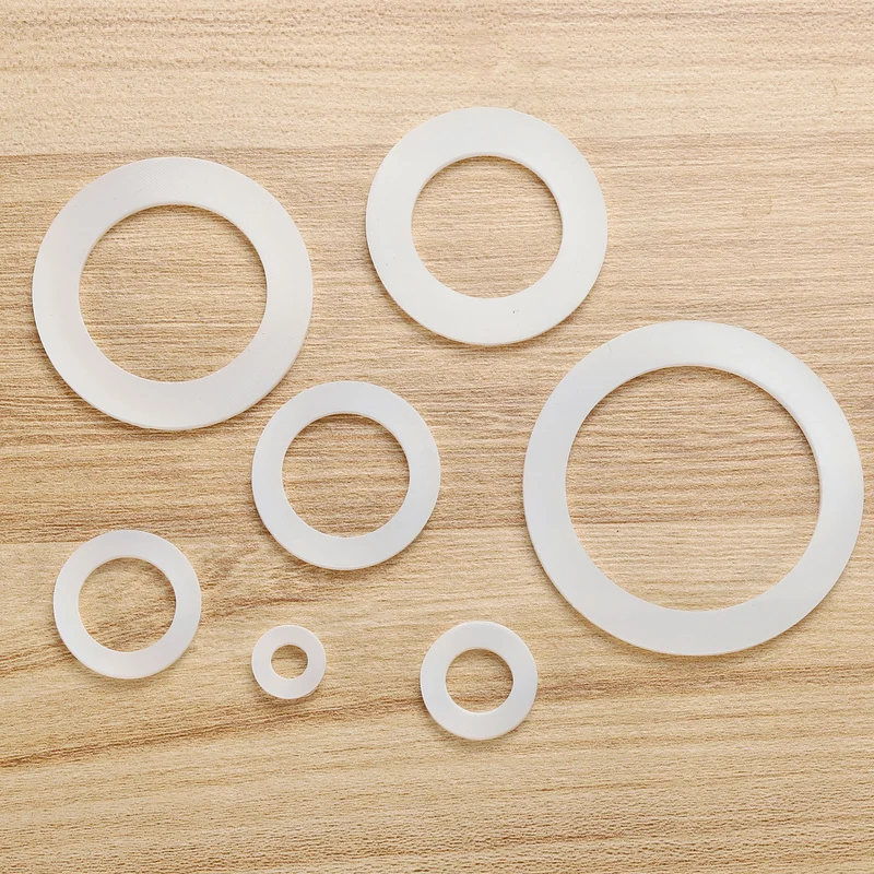 Flat Washers, 100 Pcs 18mm OD 10mm ID 2mm Thickness PTFE Seal Washers Flange Gasket Sealing Gasket for Faucet Pipe Water Hose
