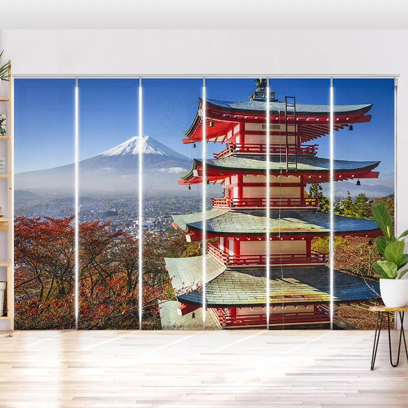 Schiebegardine Motiv "Fuji im Herbst"