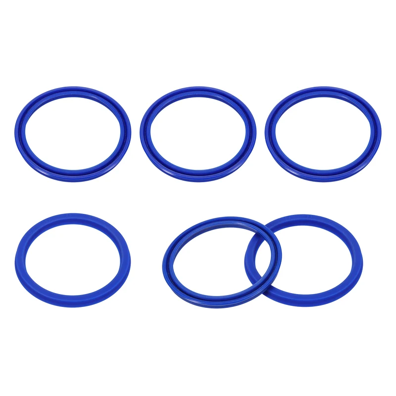 6 Pcs UHS Radial Shaft Seal 63mm ID x 73mm OD x 6mm W Metric TPU Oil Seal Blue
