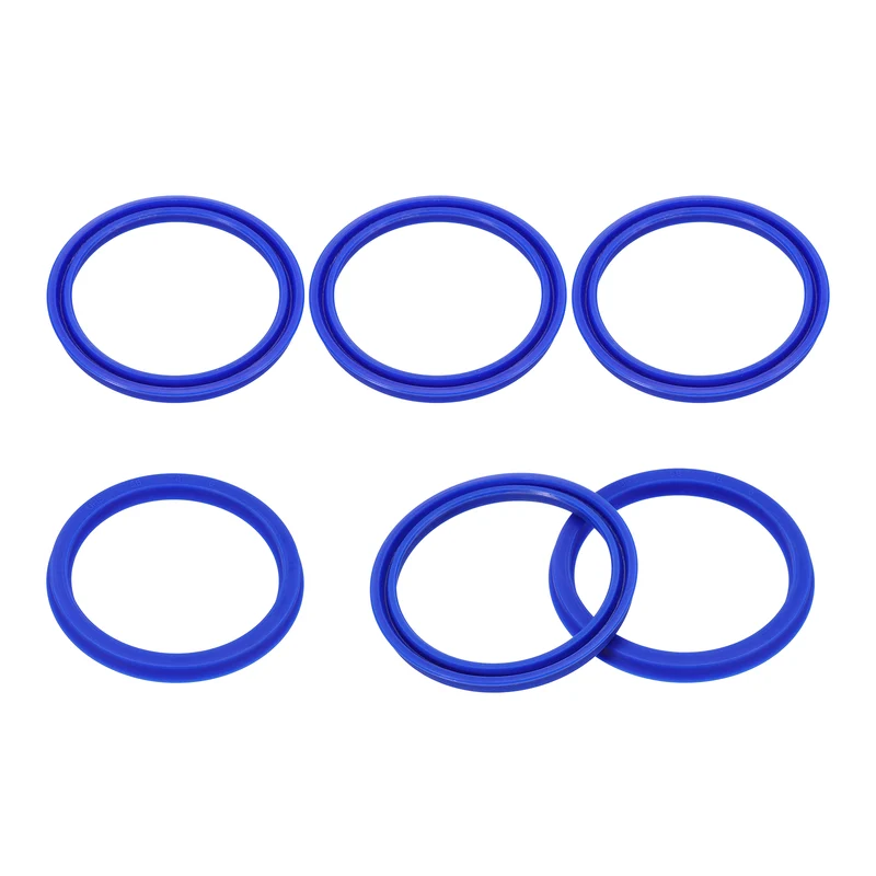 6 Pcs UHS Radial Shaft Seal 58mm ID x 68mm OD x 6mm W Metric TPU Oil Seal Blue
