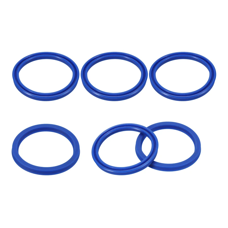 6 Pcs UHS Radial Shaft Seal 53mm ID x 63mm OD x 6mm W Metric TPU Oil Seal Blue