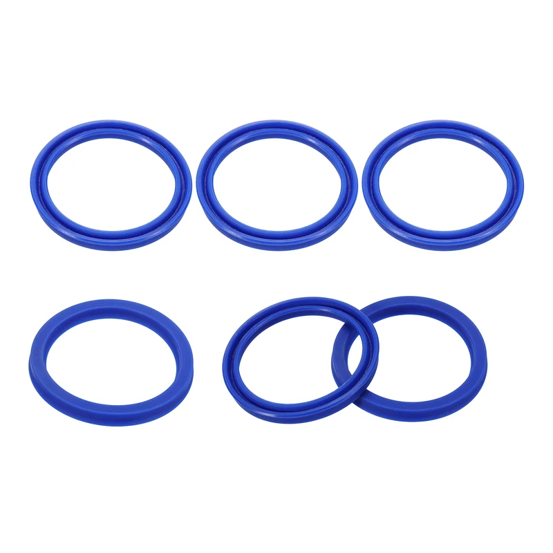 6 Pcs UHS Radial Shaft Seal 50mm ID x 60mm OD x 6mm W Metric TPU Oil Seal Blue
