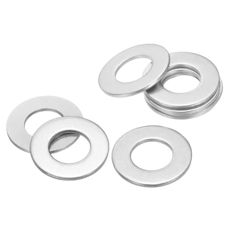 50Pcs 7/16" Stainless Steel SAE Flat Washers 0.48" ID x 0.93" OD x 0.06" Thick)
