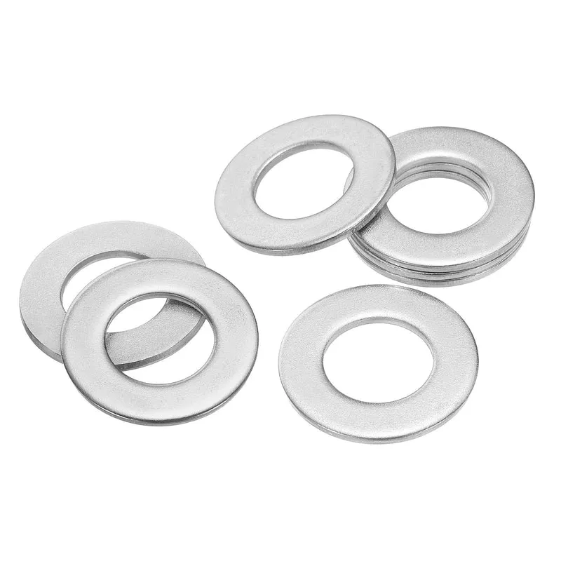 10Pcs 7/8" Stainless Steel SAE Flat Washers, 0.96" IDx1.76" ODx0.11" Thick