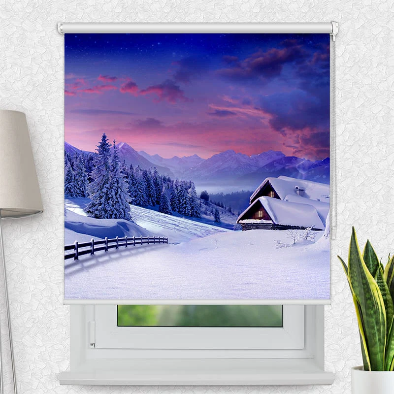 Motivrollo 'Winterlandschaft' | Bis B 430 x H 440 cm