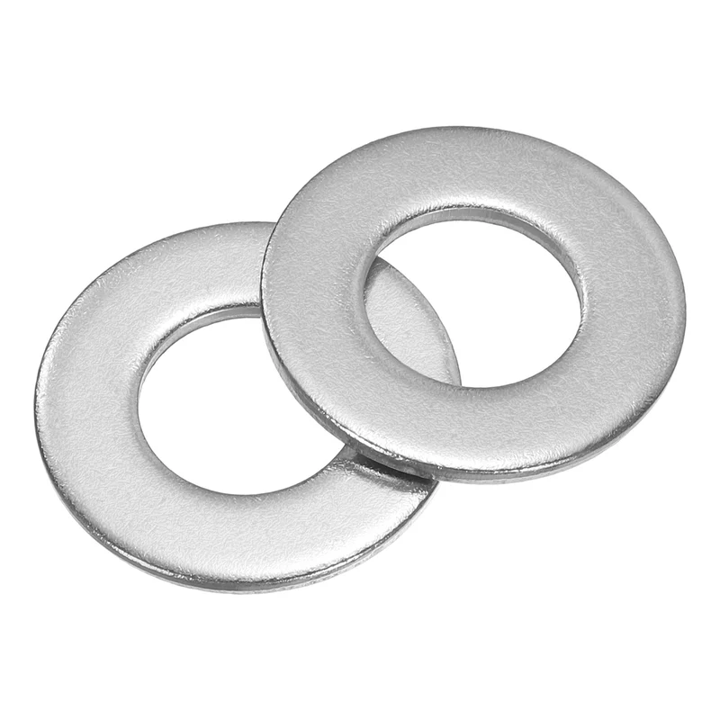 50 Pcs SAE 1/2" Flat Washer, 304 Stainless Steel Flat Washer Gasket, Silver