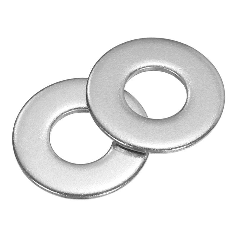 300 Pcs SAE 10# Flat Washer, 304 Stainless Steel Flat Washer Gasket, Silver