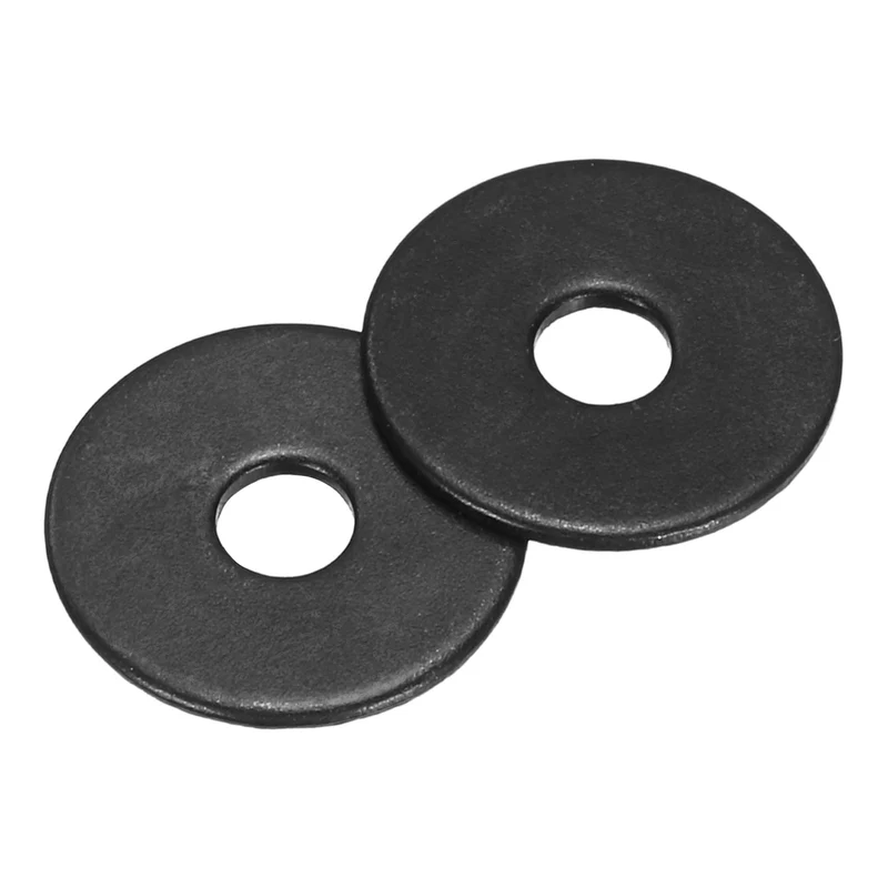 100 Pcs Fender Washer, M3 Carbon Steel Flat Washer Fastener Gasket, Black