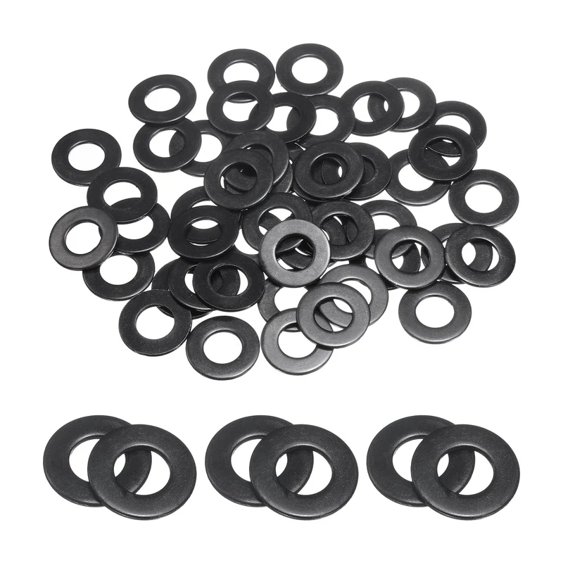 50 Pcs 3/8" Stainless Steel Flat Washers, 10mm ID x 20mm OD x 1.4mm Thick