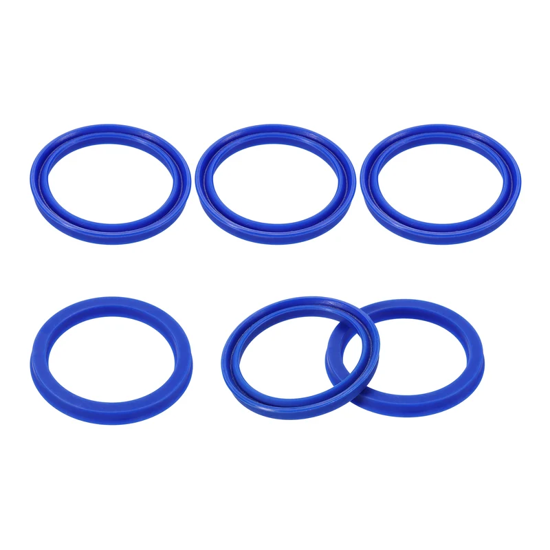 6 Pcs UHS Radial Shaft Seal 45mm ID x 55mm OD x 6mm W Metric TPU Oil Seal Blue