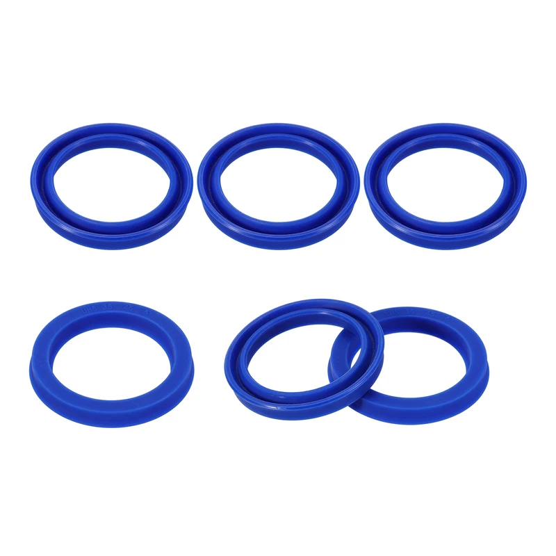 6 Pcs UHS Radial Shaft Seal 35mm ID x 45mm OD x 6mm W Metric TPU Oil Seal Blue