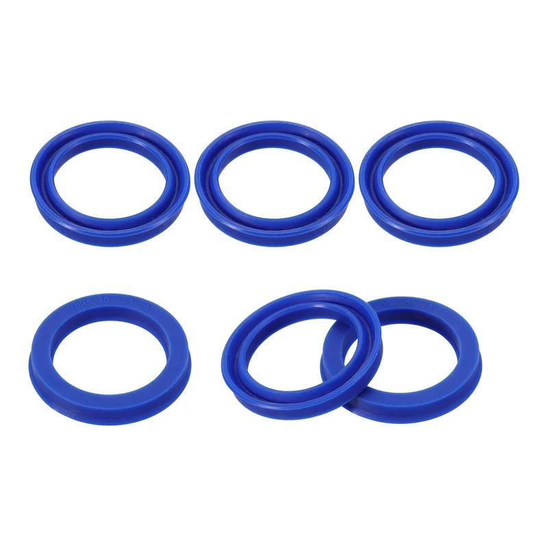 6 Pcs UHS Radial Shaft Seal 30mm ID x 40mm OD x 6mm W Metric TPU Oil Seal Blue
