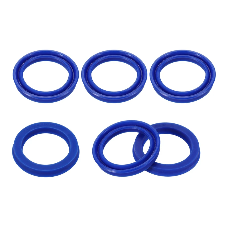 6 Pcs UHS Radial Shaft Seal 25mm ID x 33mm OD x 5mm W Metric TPU Oil Seal Blue