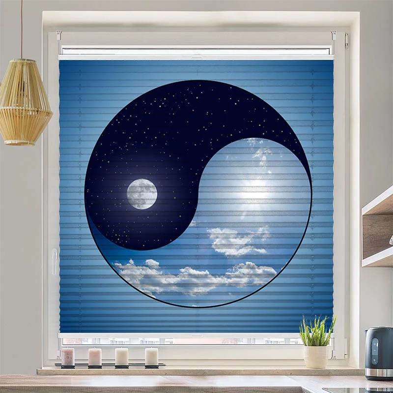 Plissee Motiv "Yin und Yang"