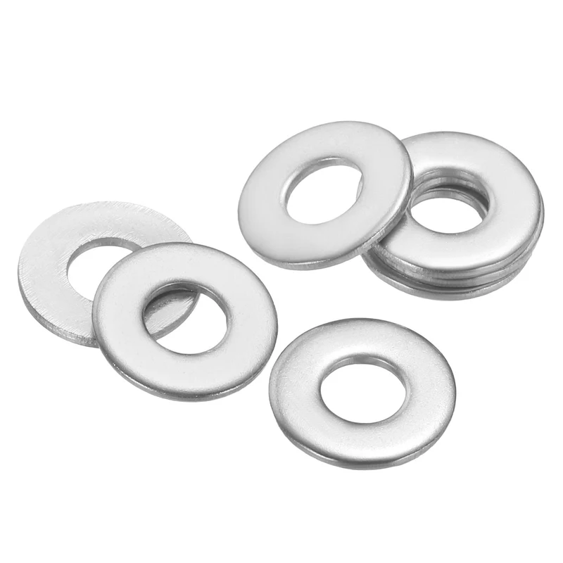 200Pcs #8 Stainless Steel SAE Flat Washers, 0.2" IDx0.43" ODx0.04" Thick