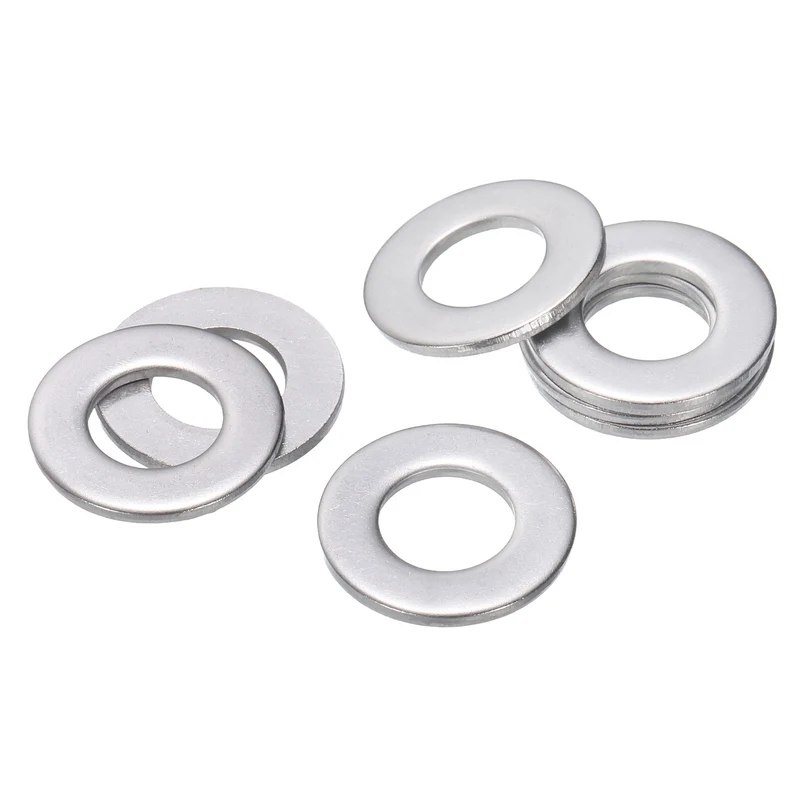 100Pcs 5/16" Stainless Steel SAE Flat Washers, 0.36" IDx0.68" ODx0.05" Thick