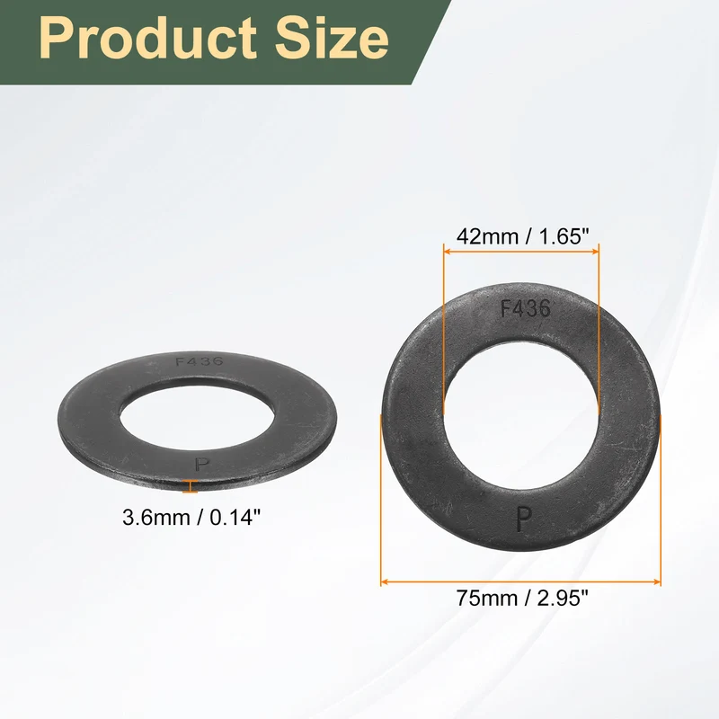 5Pcs 1-1/2" 45 Steel Flat Washers 75mm Outer Diameter Flat Washer)