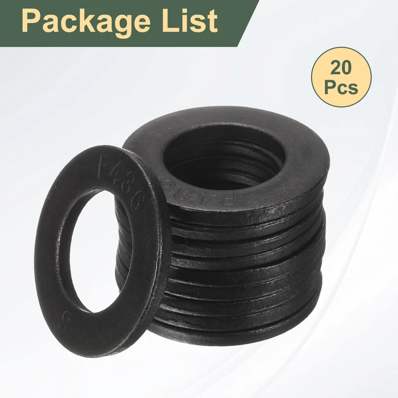 20 Pcs 3/4" 45 Steel Flat Washers, 37mm Outer Diameter Flat Washer