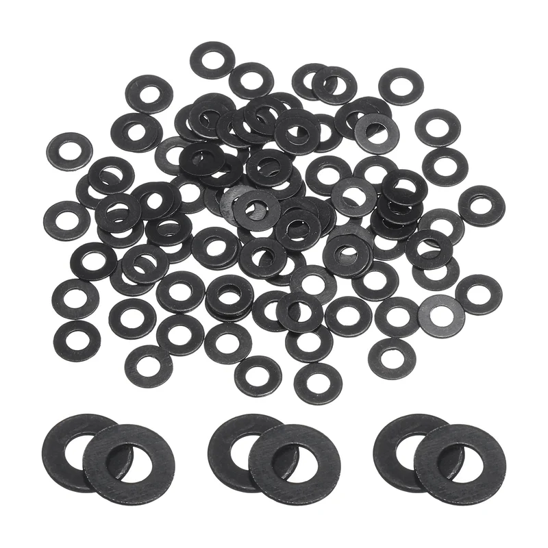 100Pcs M2 Stainless Steel Flat Washers 2.2mm ID x 5mm OD x 0.3mm Thick