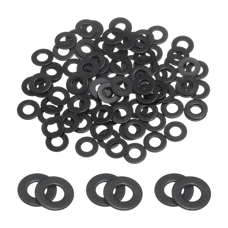 100Pcs M3 Stainless Steel Flat Washers 3.2mm ID x 7mm OD x 0.5mm Thick