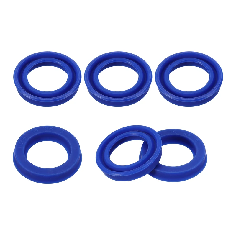 6 Pcs UHS Radial Shaft Seal 18mm ID x 26mm OD x 5mm W Metric TPU Oil Seal Blue