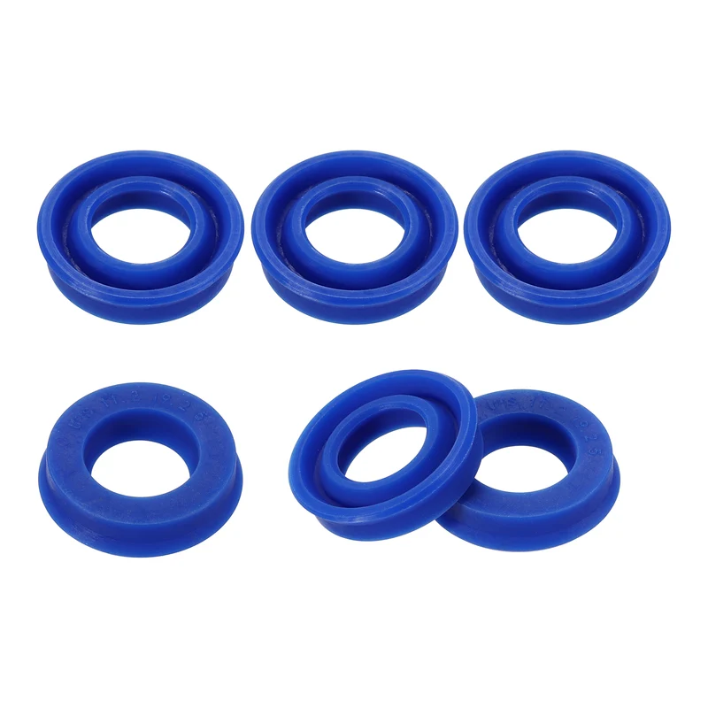 6 Pcs UHS Radial Shaft Seal 11.2mm ID x 19.2mm OD x 5mm W TPU Oil Seal Blue