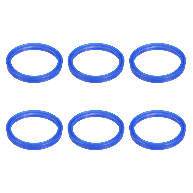 6 Pcs UN Radial Shaft Seal, 55mm ID x 63mm OD x 8mm Width TPU Oil Seal, Blue