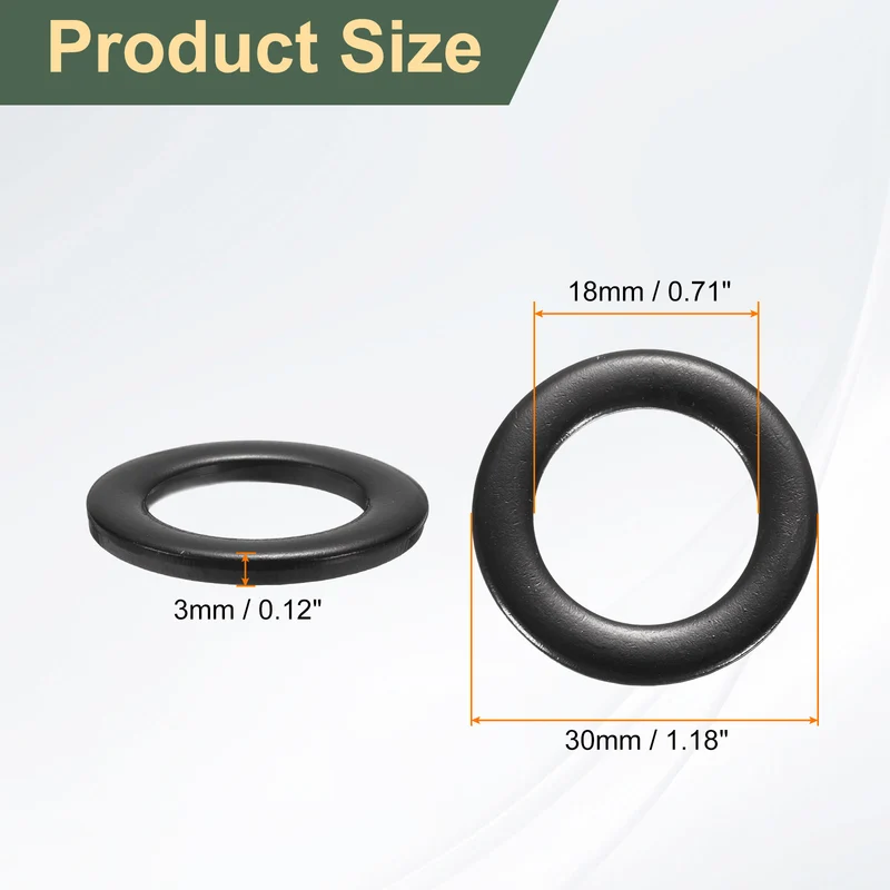 5Pcs M18 Stainless Steel Flat Washer 30mm Outer Diameter Flat Washer