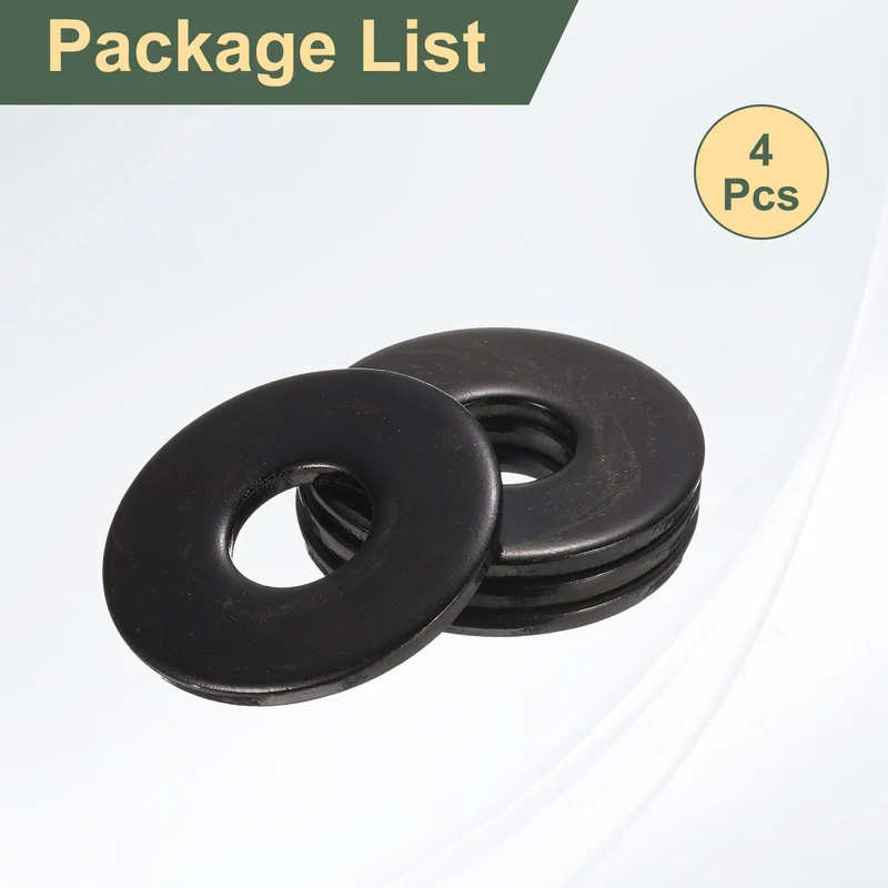 4 Pcs M12 Stainless Steel Flat Washer, 37mm Outer Diameter Flat Washer