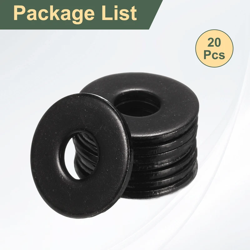 20Pcs M6 Stainless Steel Flat Washer 18mm Outer Diameter Flat Washer