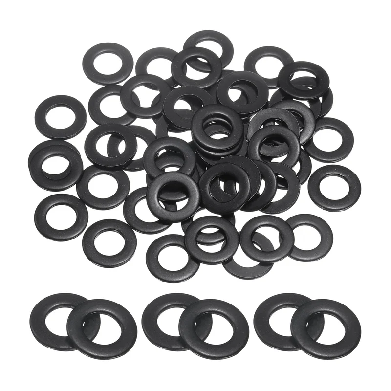 50 Pcs M8 Stainless Steel Flat Washers, 8.5mm ID x 16mm OD x 1.5mm Thick