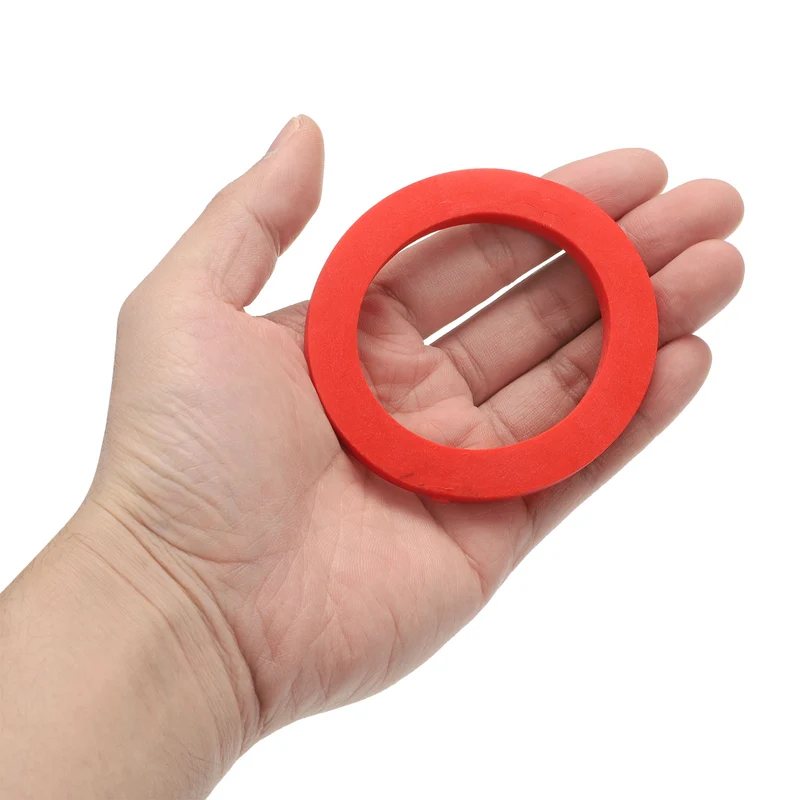 12Pcs Silicone Flat Washer DN65 3 5/32" OD x2 1/2" ID x 1/4" Thickness Red)