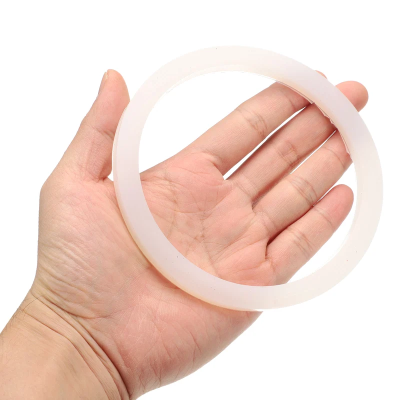6Pcs Silicone Flat Washer DN100 4 13/16" OD x4" ID x 1/4" Thickness, White