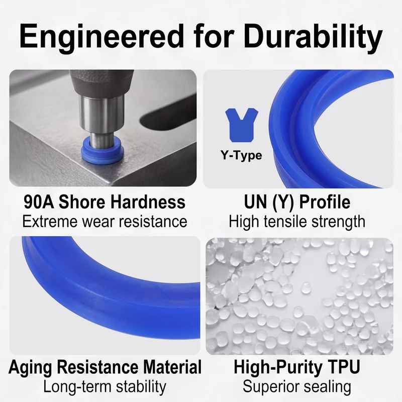 2 Pcs UN Radial Shaft Seal, 55mm ID x 75mm OD x 10mm Width TPU Oil Seal, Blue