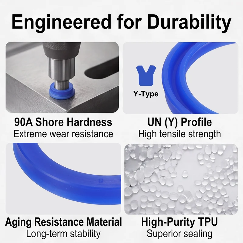 2 Pcs UN Radial Shaft Seal, 55mm ID x 70mm OD x 8mm Width TPU Oil Seal, Blue