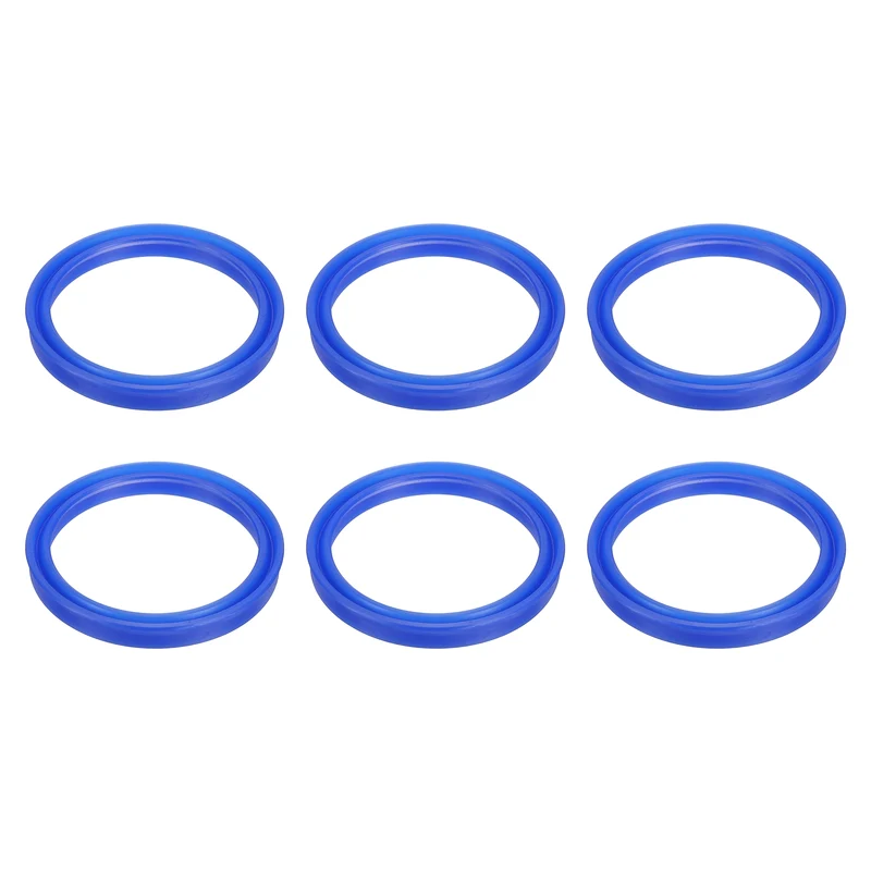 6 Pcs UN Radial Shaft Seal, 55mm ID x 65mm OD x 8mm Width TPU Oil Seal, Blue