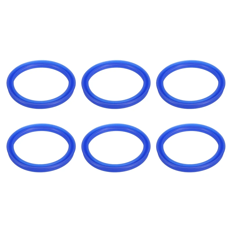 6 Pcs UN Radial Shaft Seal, 55mm ID x 65mm OD x 6mm Width TPU Oil Seal, Blue