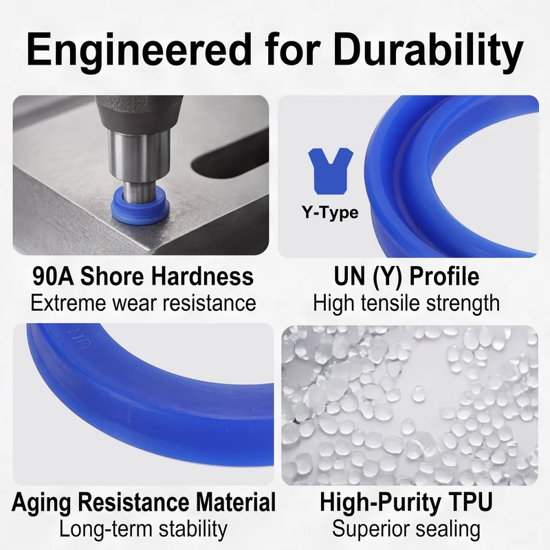 2 Pcs UN Radial Shaft Seal, 50mm ID x 70mm OD x 10mm Width TPU Oil Seal, Blue
