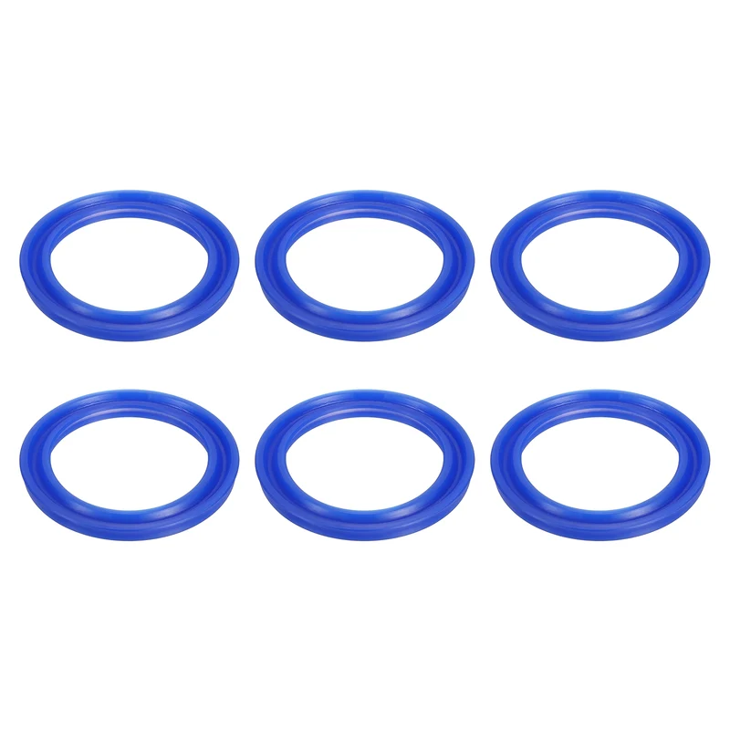 6 Pcs UN Radial Shaft Seal, 50mm ID x 65mm OD x 6mm Width TPU Oil Seal, Blue