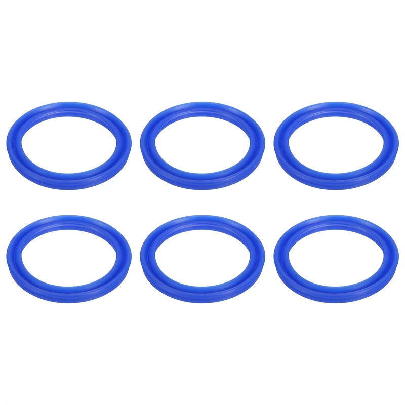6 Pcs UN Radial Shaft Seal, 50mm ID x 63mm OD x 6mm Width TPU Oil Seal, Blue