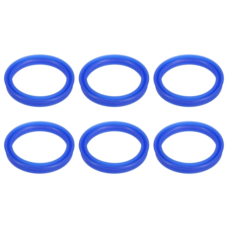 6 Pcs UN Radial Shaft Seal, 50mm ID x 60mm OD x 8mm Width TPU Oil Seal, Blue