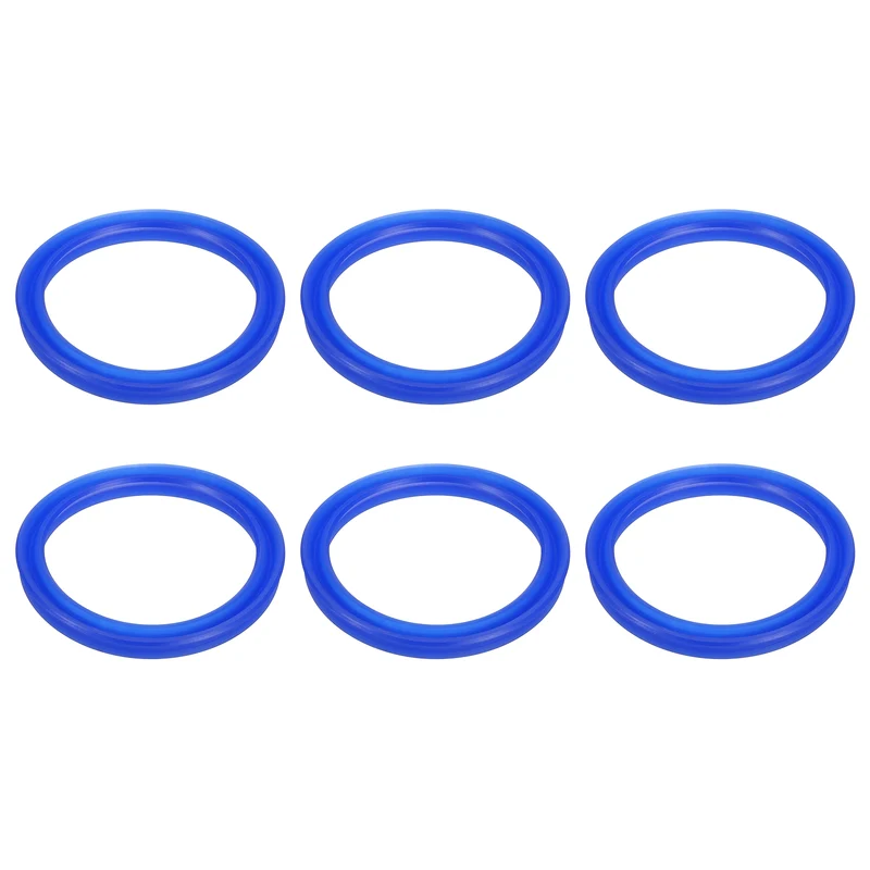 6 Pcs UN Radial Shaft Seal, 50mm ID x 60mm OD x 6mm Width TPU Oil Seal, Blue