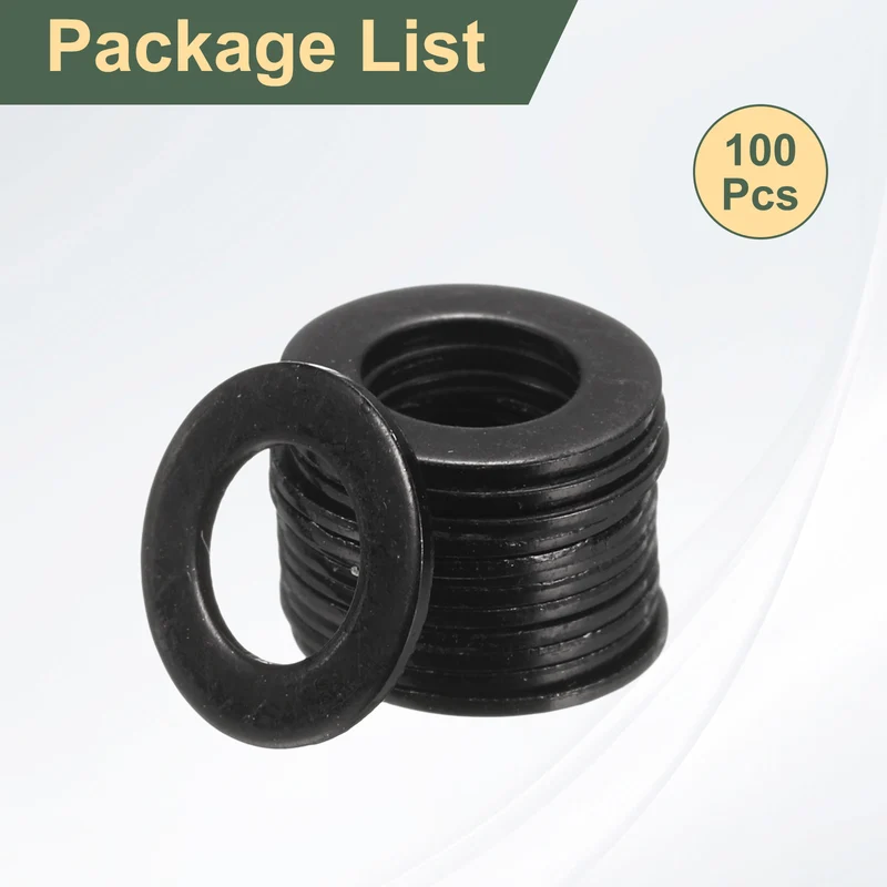 100Pcs M4 Stainless Steel Flat Washer 12mm Outer Diameter Flat Washer