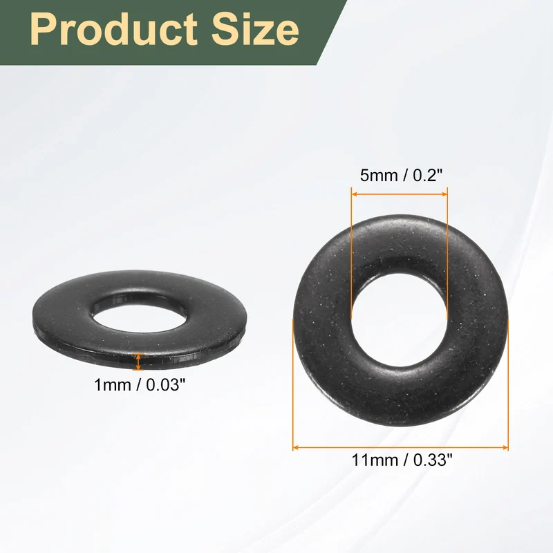 200 Pcs #8 Stainless Steel Flat Washer, Flat Washer