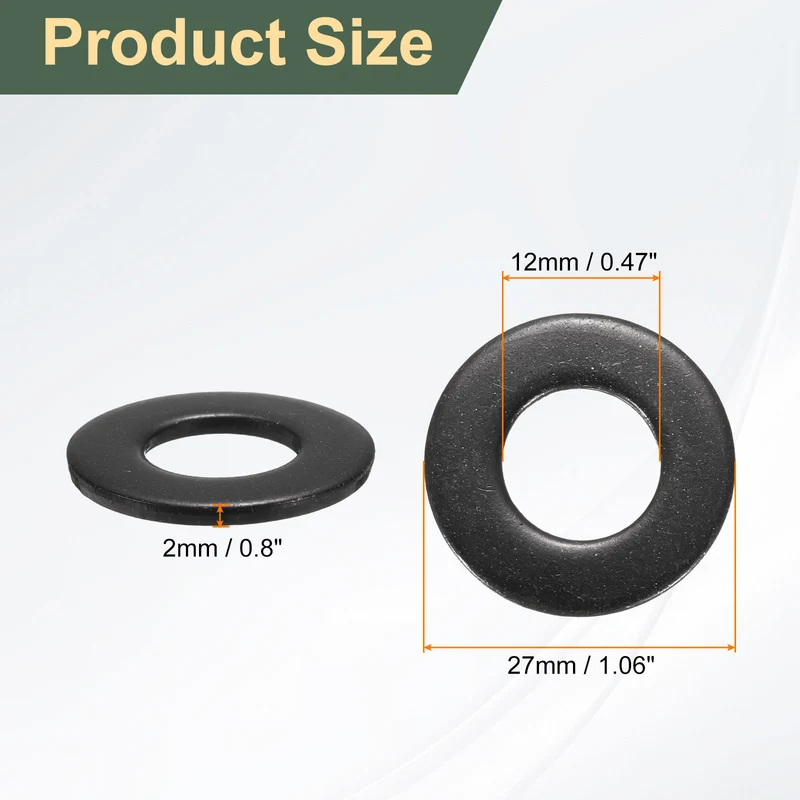 10 Pcs 1/2" Stainless Steel Flat Washer, Flat Washer