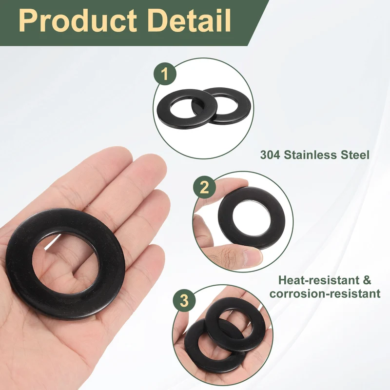 2 Pcs M30 Stainless Steel Flat Washer, 56mm Outer Diameter Flat Washer