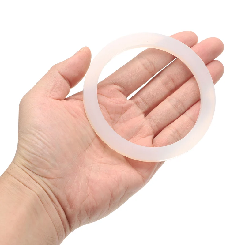 6Pcs Silicone Flat Washer DN80 3 5/8" OD x3" ID x 1/4" Thickness, White