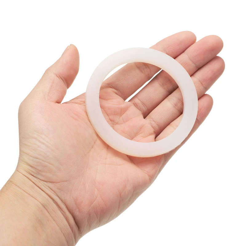 6Pcs Silicone Flat Washer DN65 3 5/32" OD x2 1/2" ID x 1/4" Thickness, White