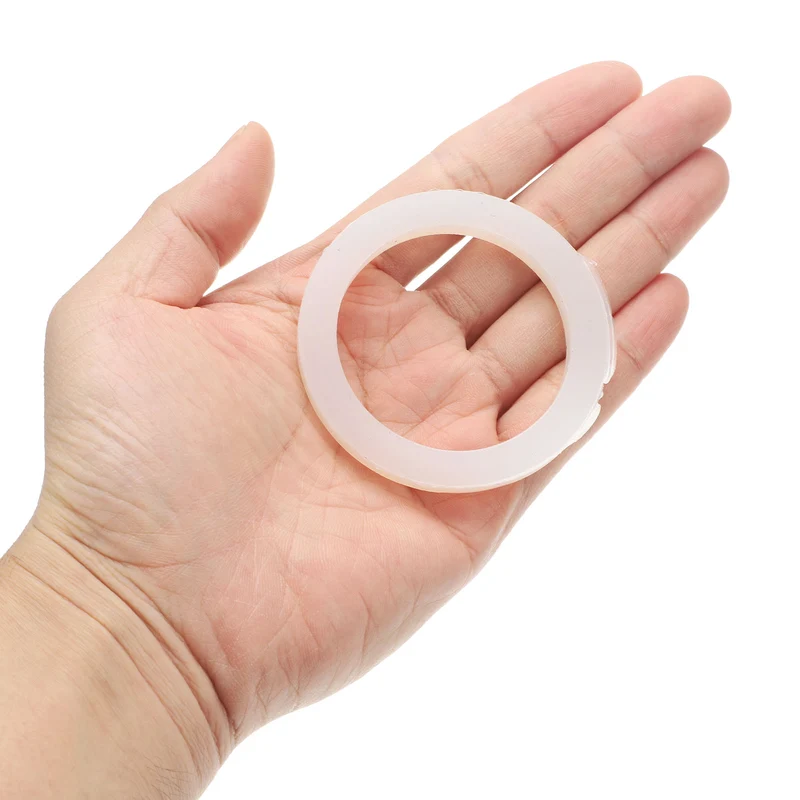 6Pcs Silicone Flat Washer DN20 2 19/32" OD x2" ID x 1/4" Thickness White